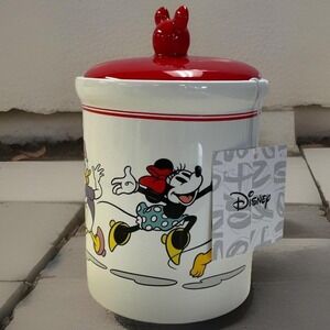Disney Mickey and Friends Ceramic Kitchen Canister Cookie Jar with Mickey Lid